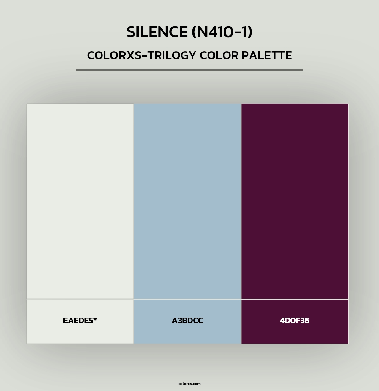 Silence (N410-1) - Colorxs Trilogy Palette