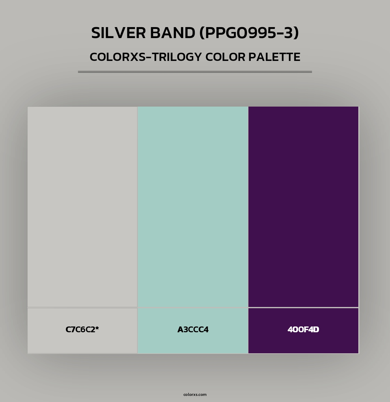 Silver Band (PPG0995-3) - Colorxs Trilogy Palette