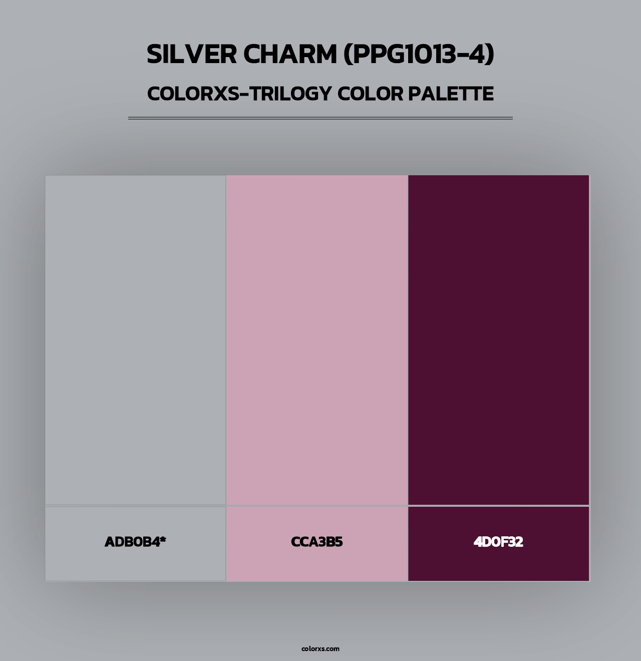 Silver Charm (PPG1013-4) - Colorxs Trilogy Palette