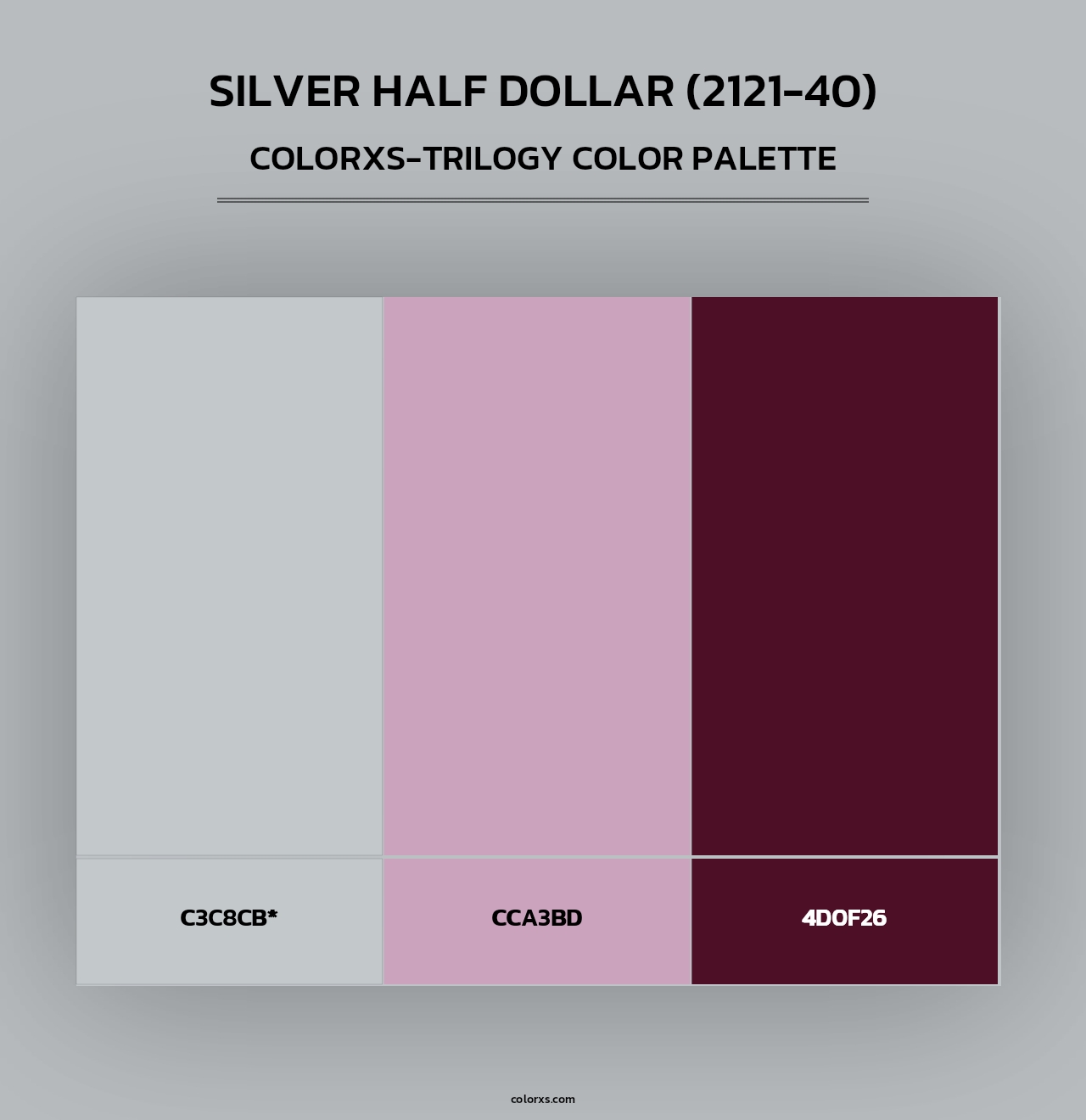 Silver Half Dollar (2121-40) - Colorxs Trilogy Palette