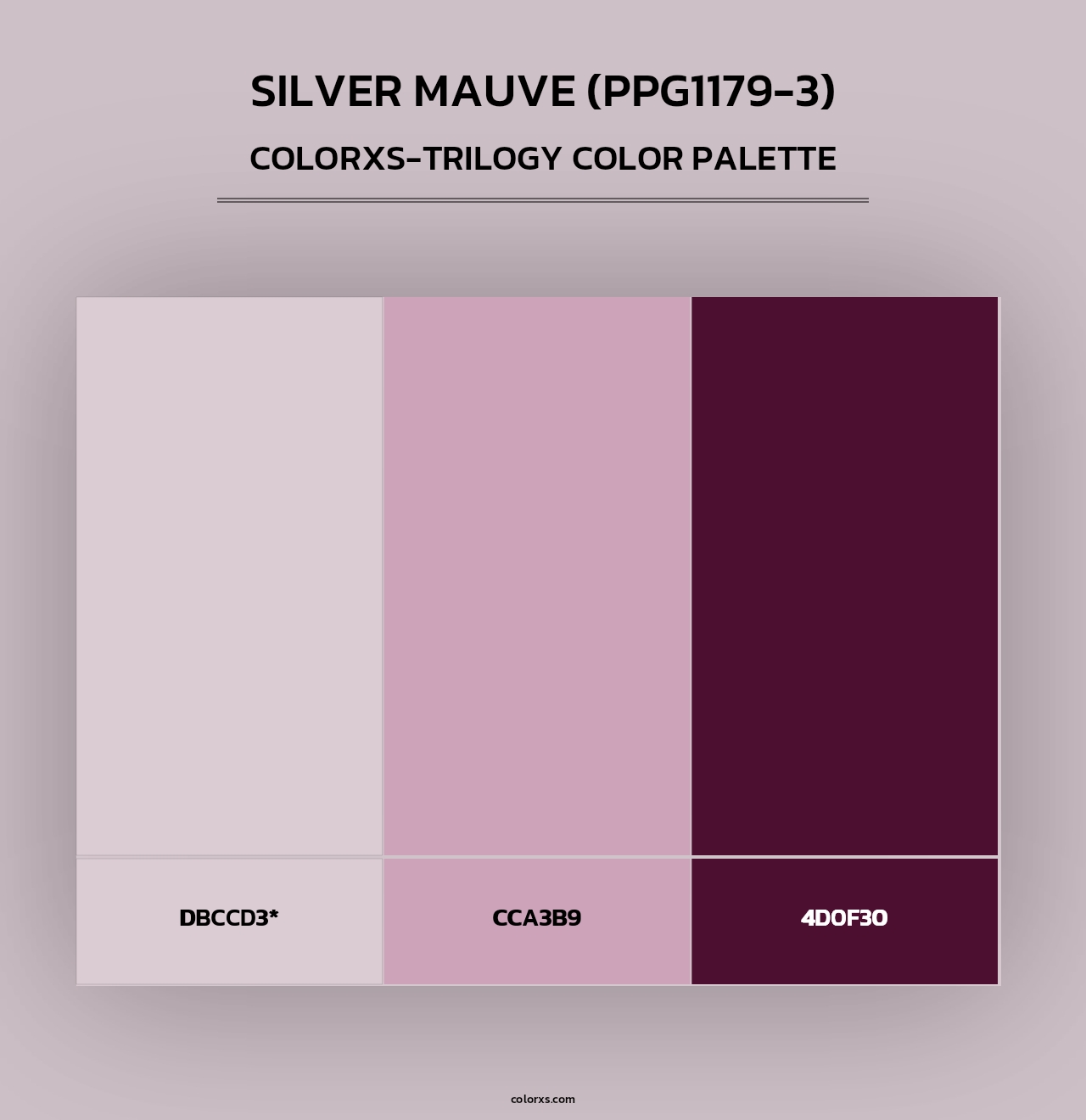 Silver Mauve (PPG1179-3) - Colorxs Trilogy Palette