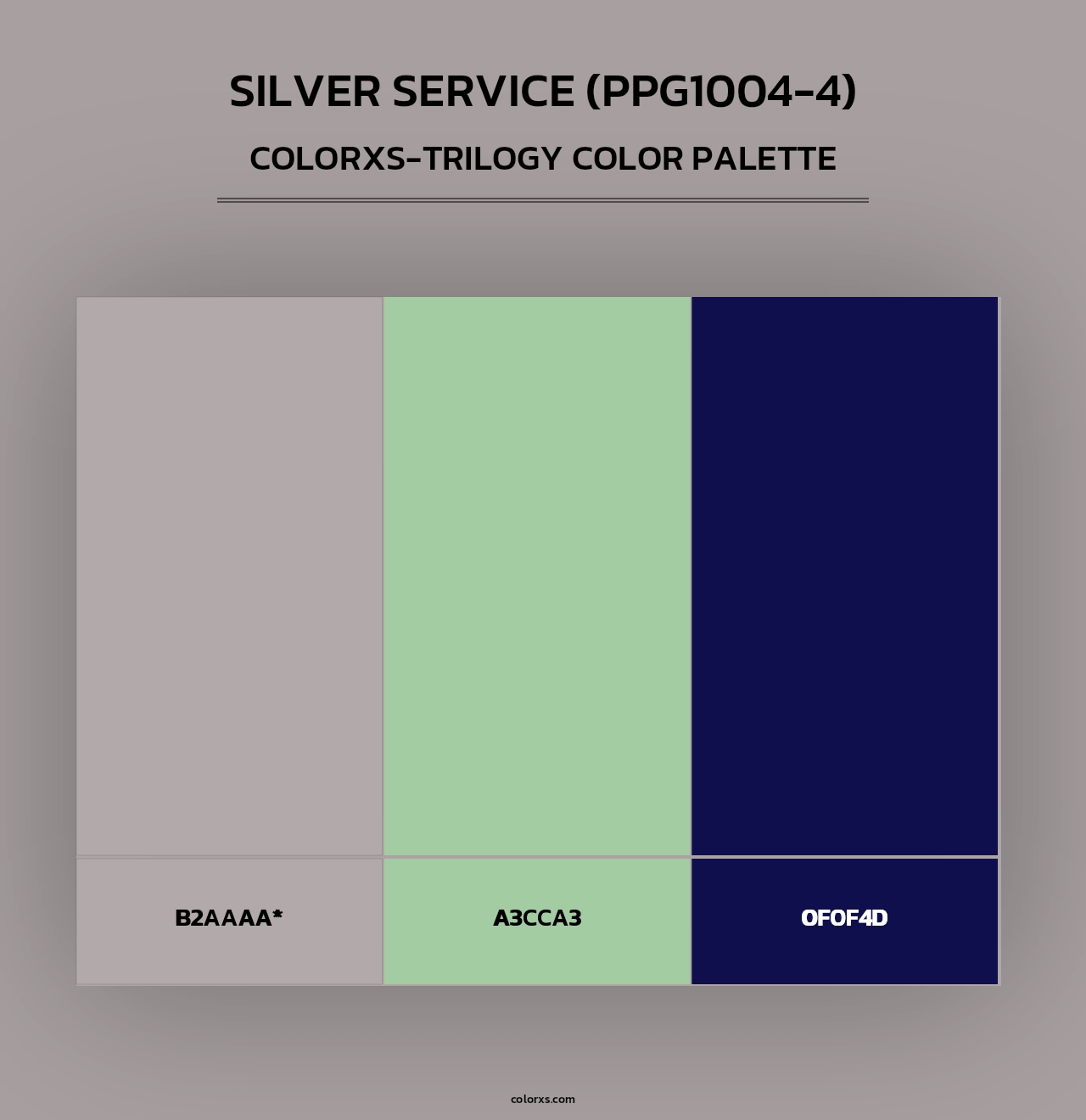 Silver Service (PPG1004-4) - Colorxs Trilogy Palette