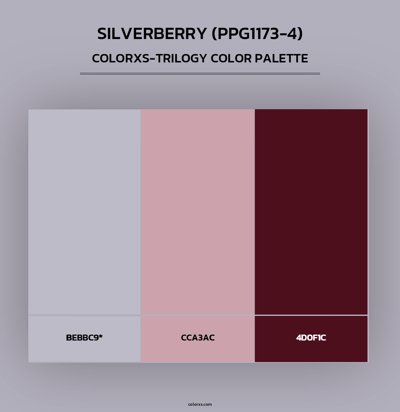 Silverberry (PPG1173-4) - Colorxs Trilogy Palette