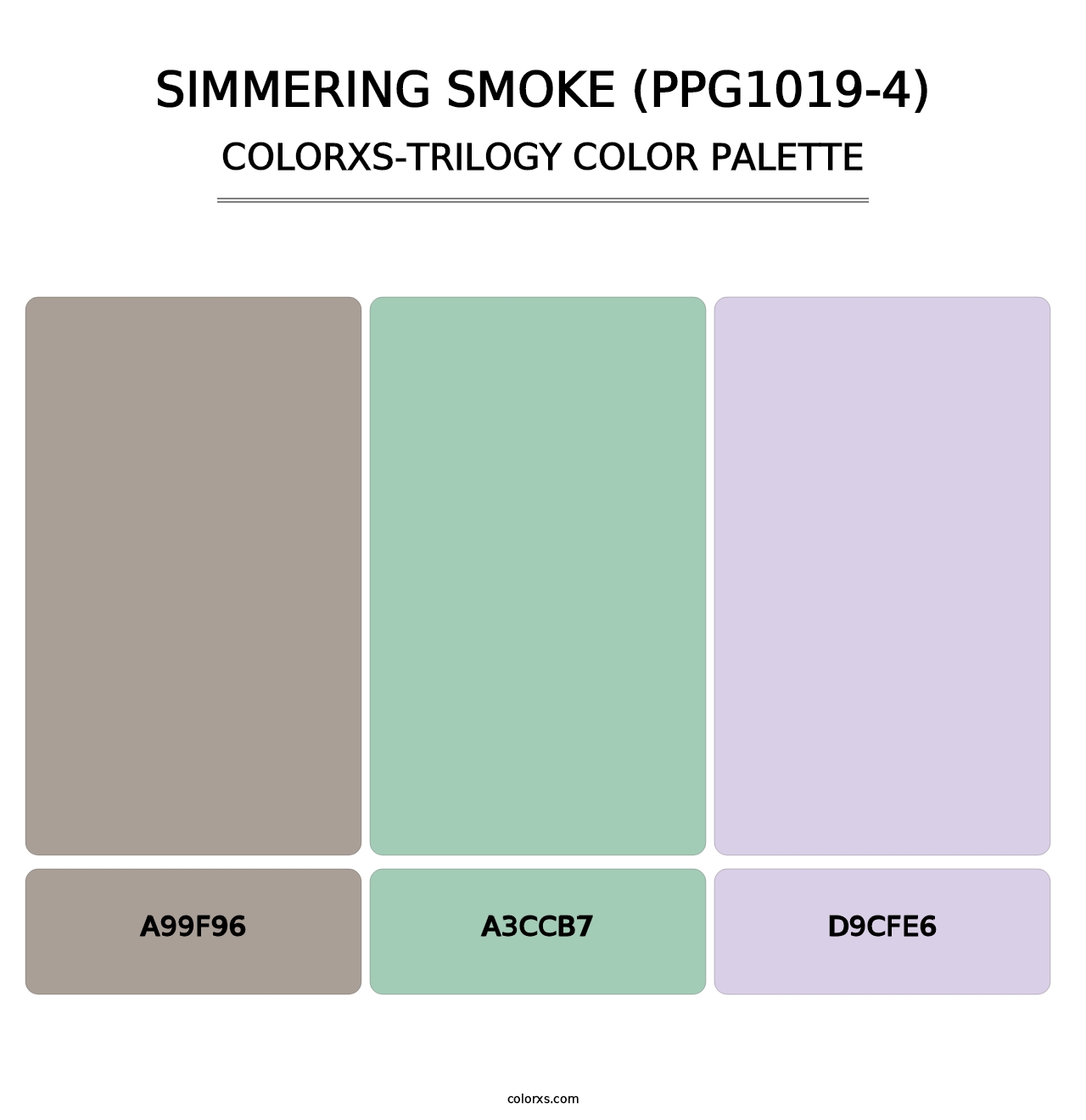 Simmering Smoke (PPG1019-4) - Colorxs Trilogy Palette