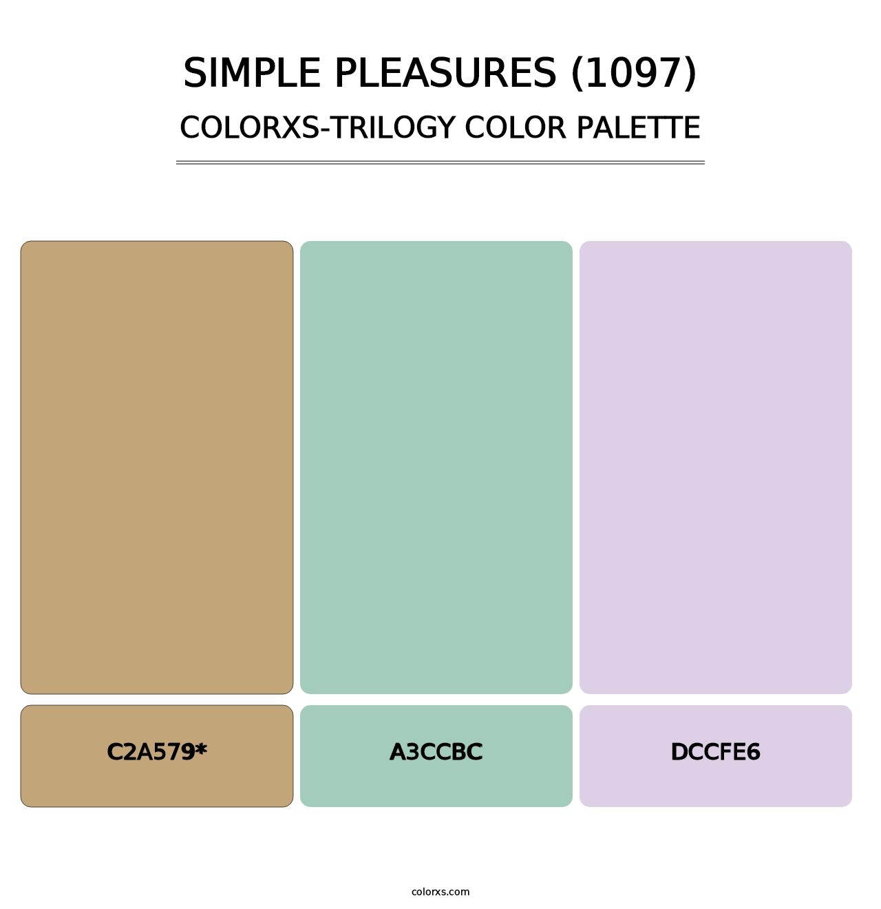 Simple Pleasures (1097) - Colorxs Trilogy Palette