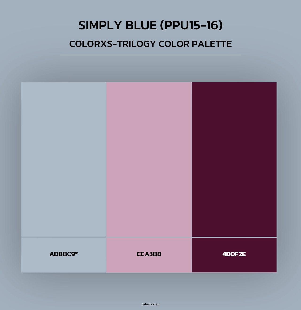 Simply Blue (PPU15-16) - Colorxs Trilogy Palette