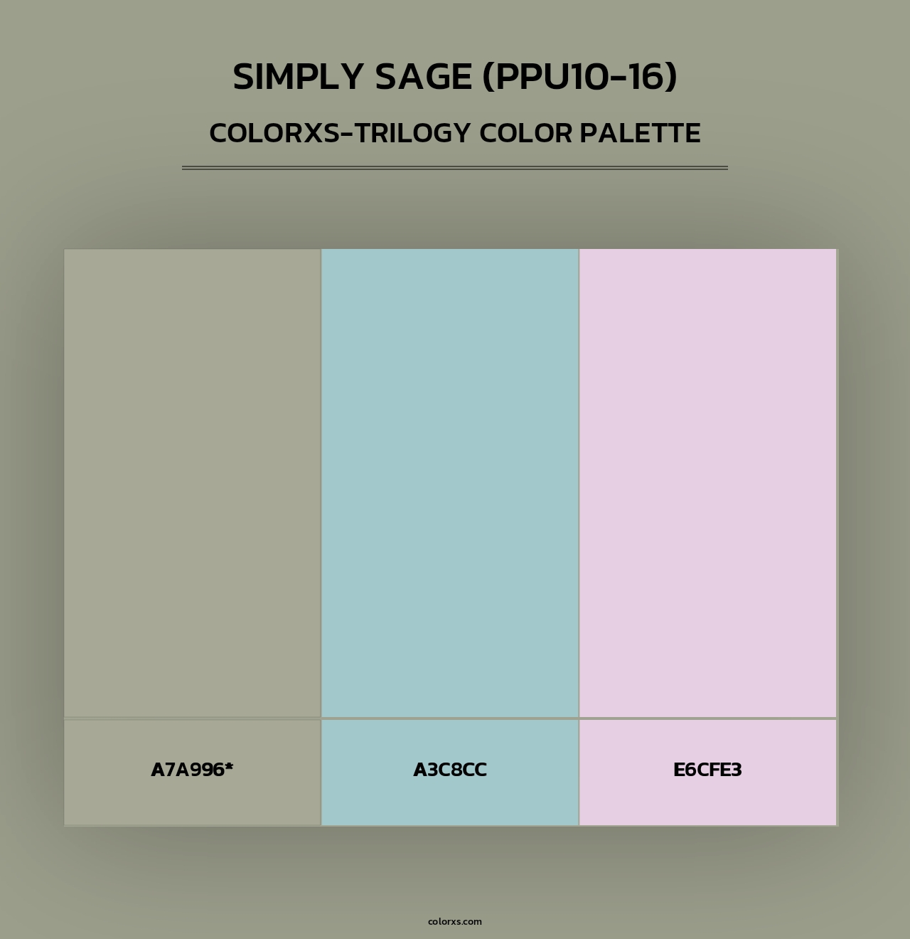 Simply Sage (PPU10-16) - Colorxs Trilogy Palette