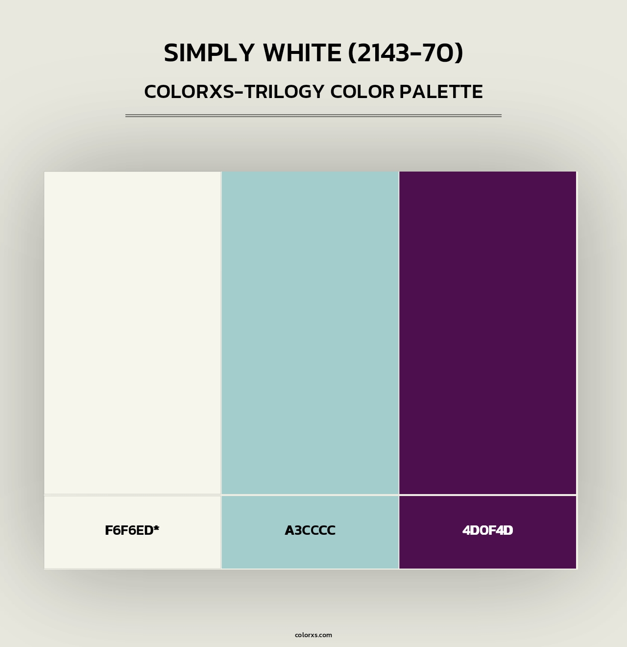 Simply White (2143-70) - Colorxs Trilogy Palette