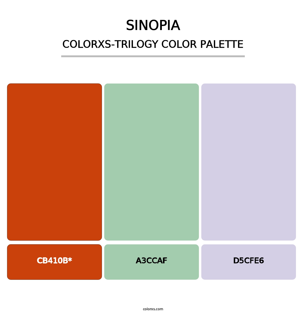Sinopia - Colorxs Trilogy Palette