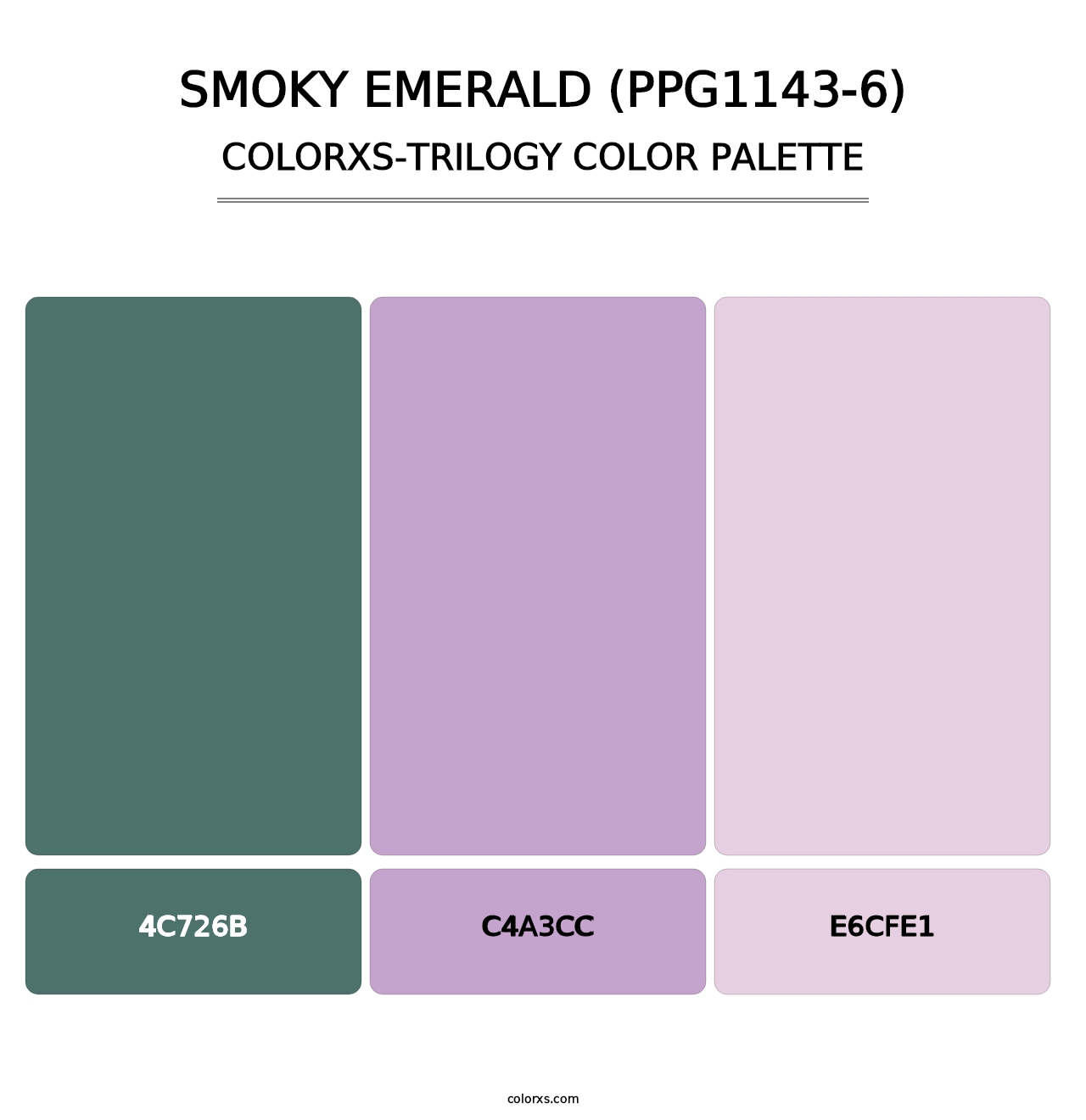 Smoky Emerald (PPG1143-6) - Colorxs Trilogy Palette