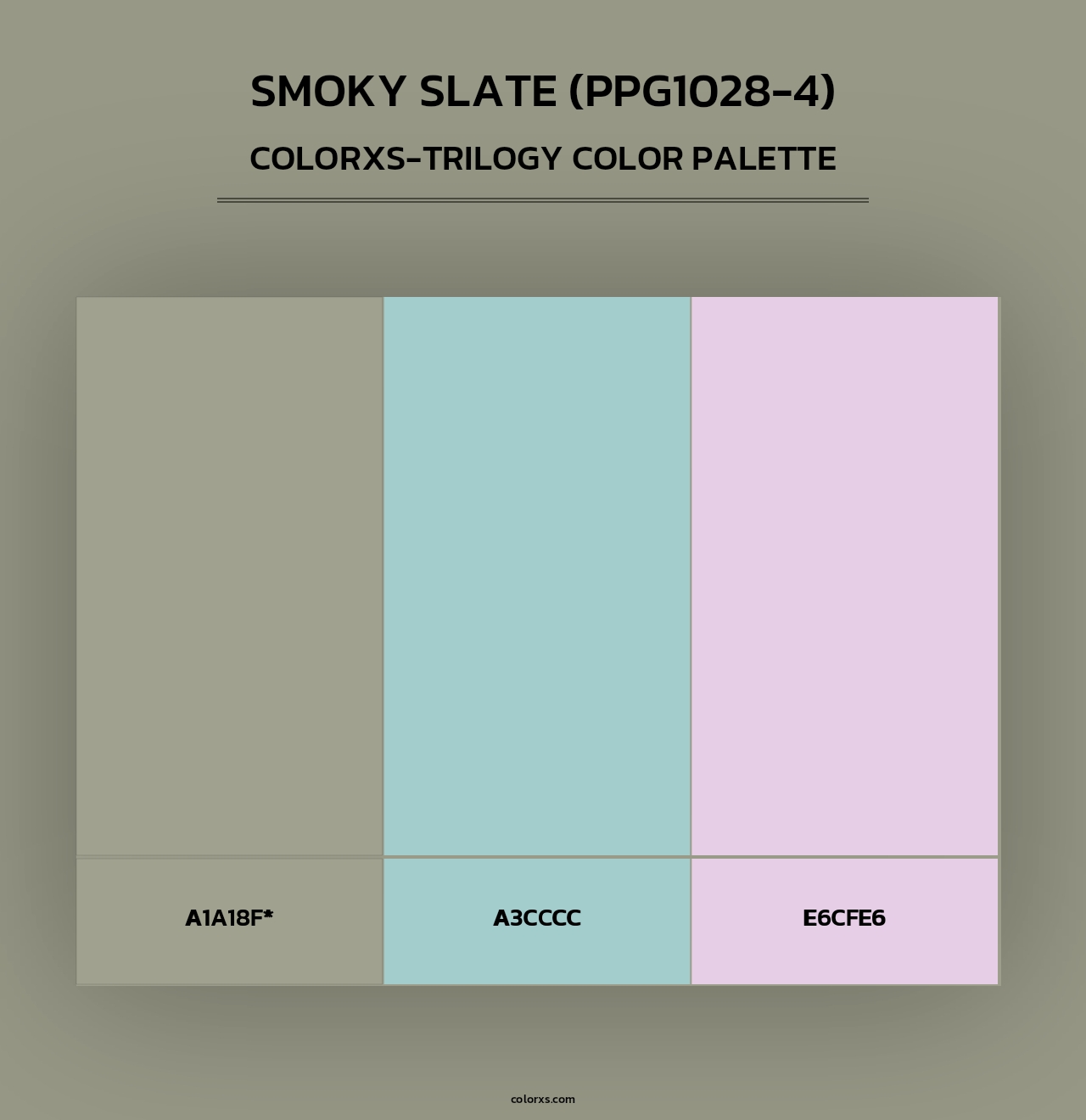 Smoky Slate (PPG1028-4) - Colorxs Trilogy Palette