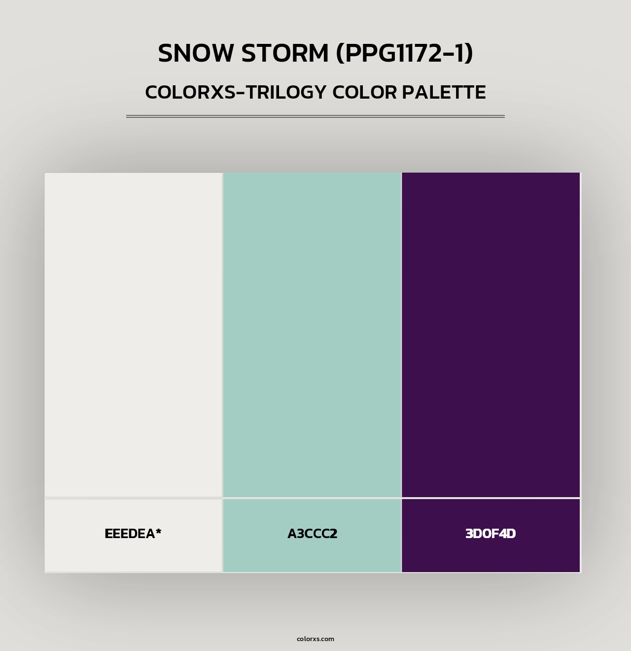 Snow Storm (PPG1172-1) - Colorxs Trilogy Palette