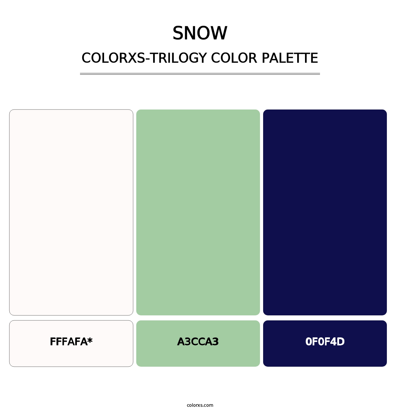 Snow - Colorxs Trilogy Palette