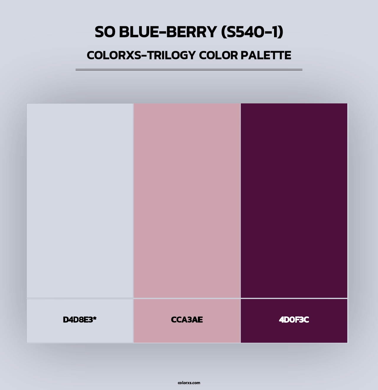 So Blue-Berry (S540-1) - Colorxs Trilogy Palette