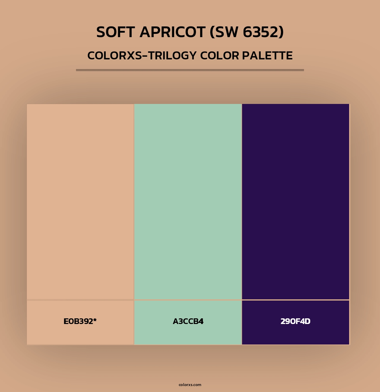 Soft Apricot (SW 6352) - Colorxs Trilogy Palette