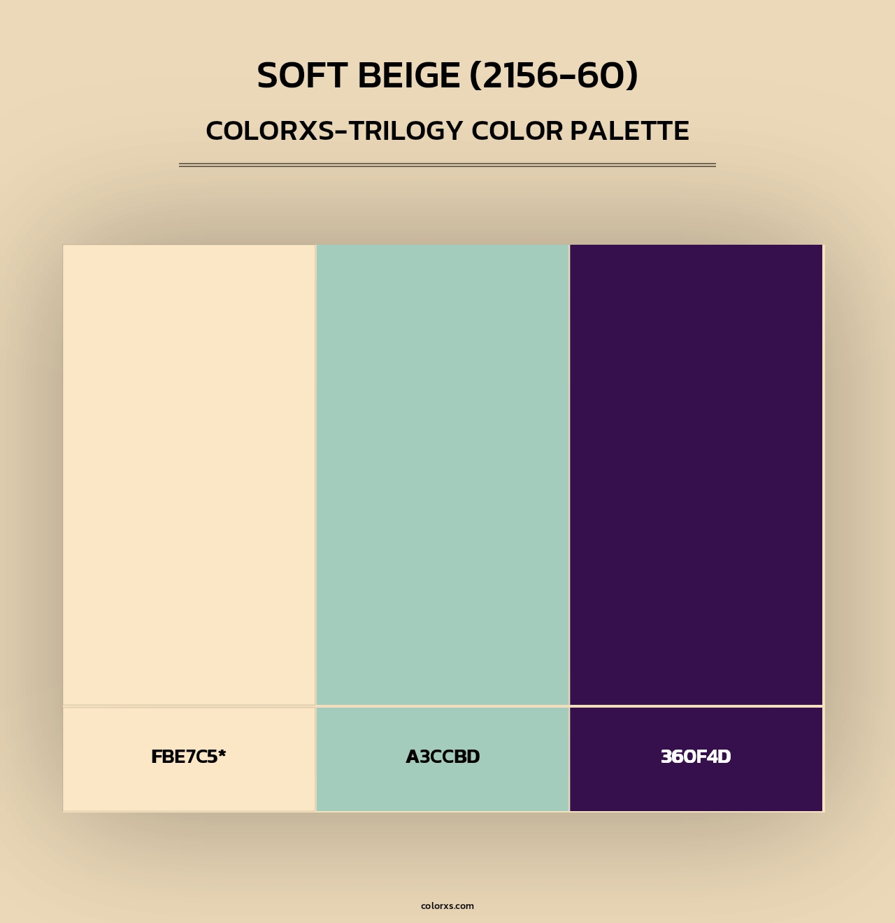 Soft Beige (2156-60) - Colorxs Trilogy Palette