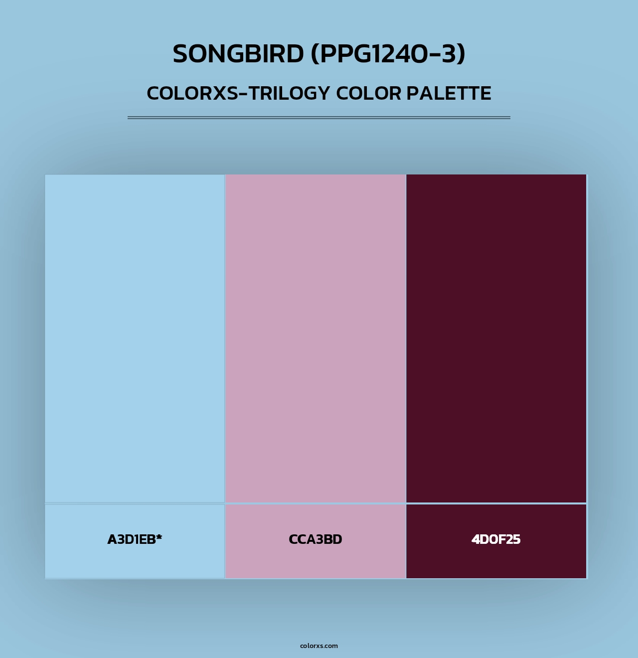 Songbird (PPG1240-3) - Colorxs Trilogy Palette