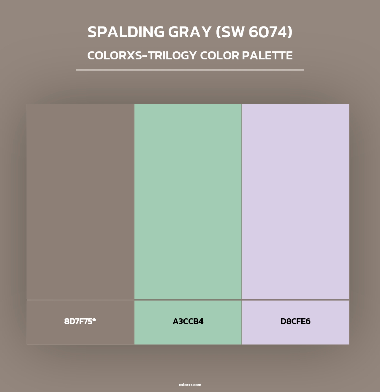 Spalding Gray (SW 6074) - Colorxs Trilogy Palette