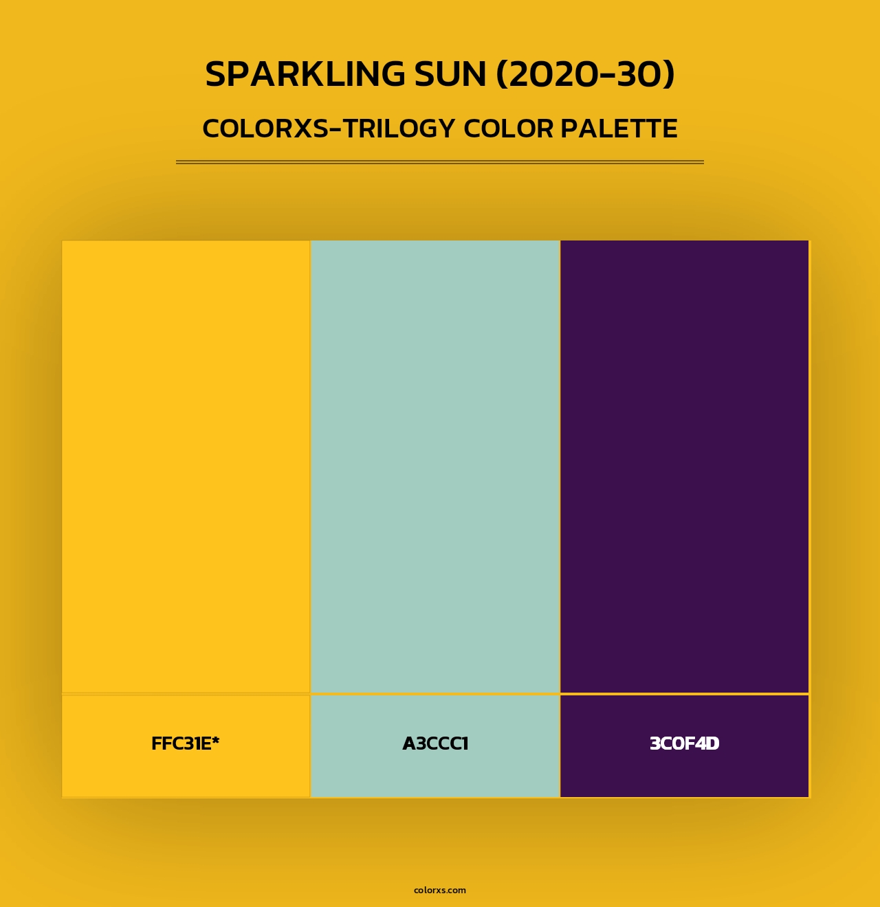 Sparkling Sun (2020-30) - Colorxs Trilogy Palette