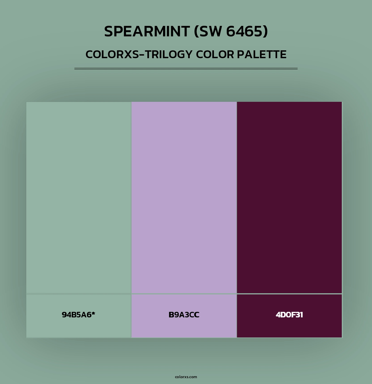 Spearmint (SW 6465) - Colorxs Trilogy Palette