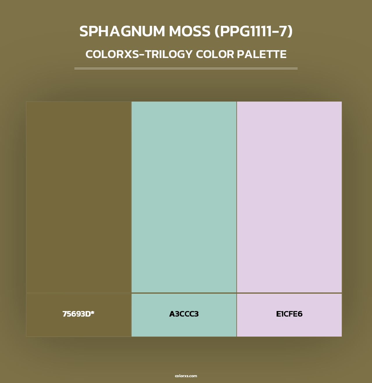 Sphagnum Moss (PPG1111-7) - Colorxs Trilogy Palette