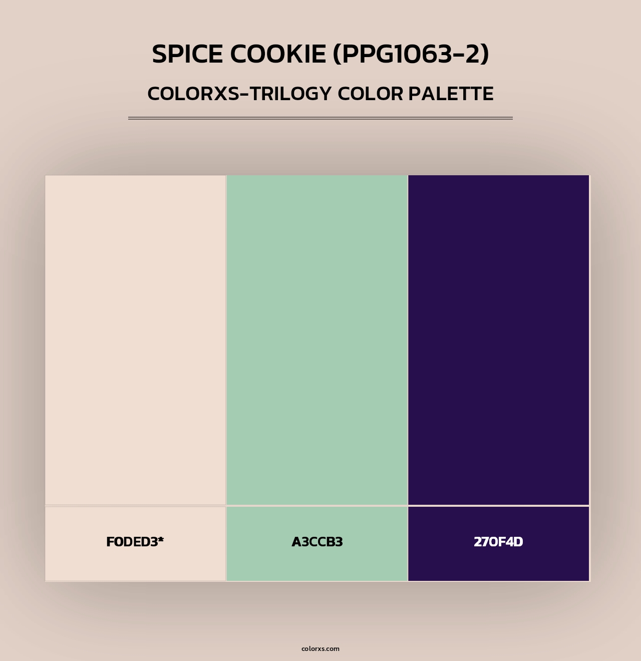 Spice Cookie (PPG1063-2) - Colorxs Trilogy Palette