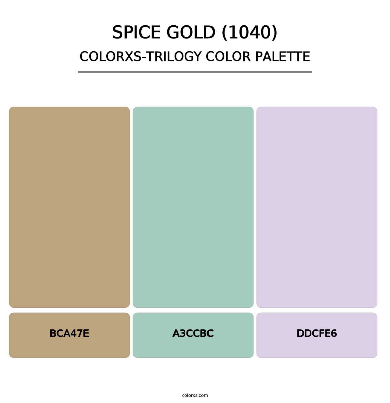 Spice Gold (1040) - Colorxs Trilogy Palette