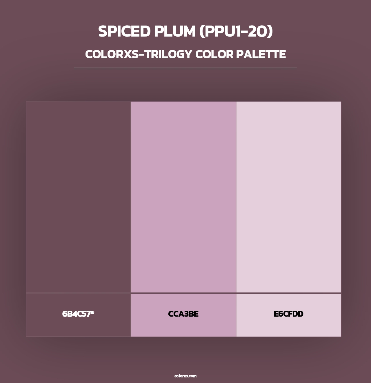 Spiced Plum (PPU1-20) - Colorxs Trilogy Palette