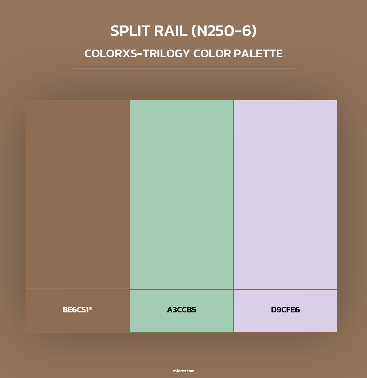 Split Rail (N250-6) - Colorxs Trilogy Palette