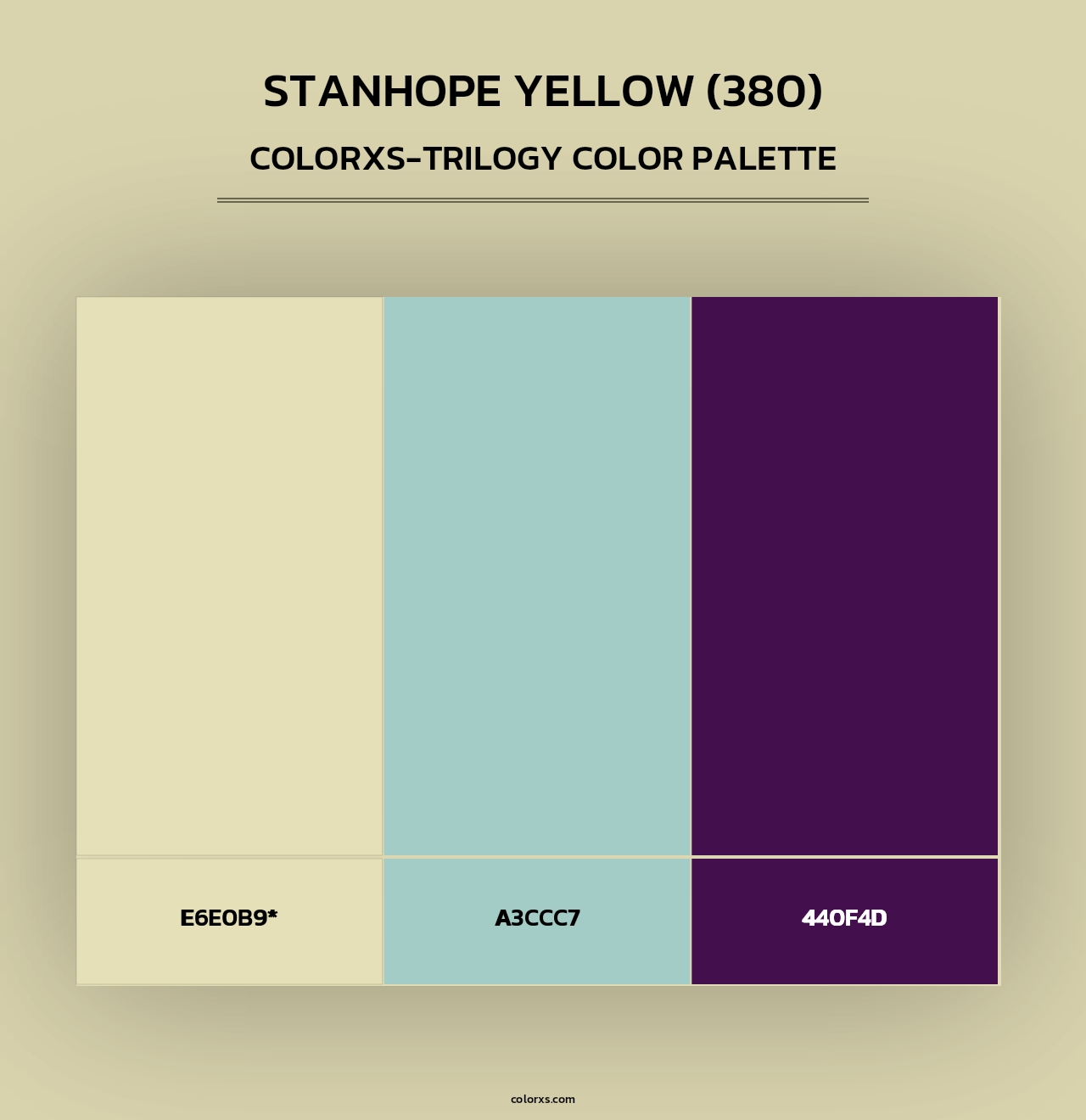 Stanhope Yellow (380) - Colorxs Trilogy Palette