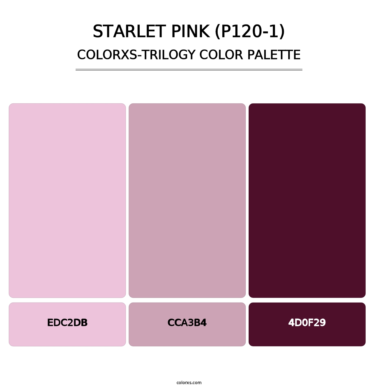 Starlet Pink (P120-1) - Colorxs Trilogy Palette