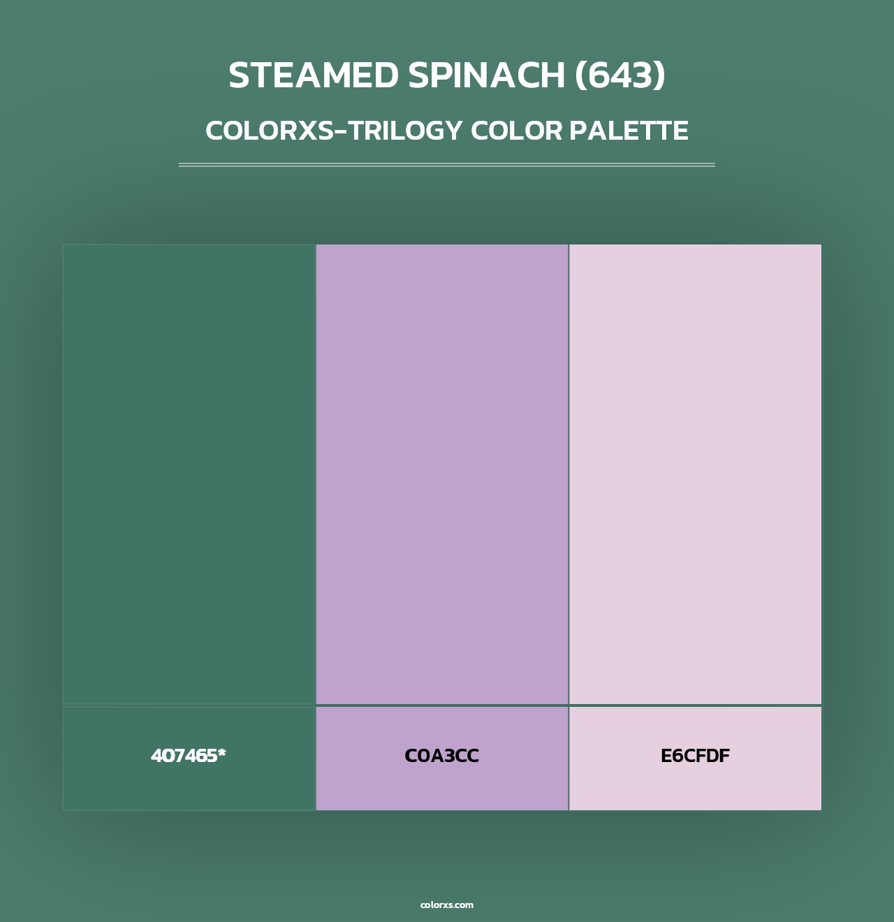 Steamed Spinach (643) - Colorxs Trilogy Palette