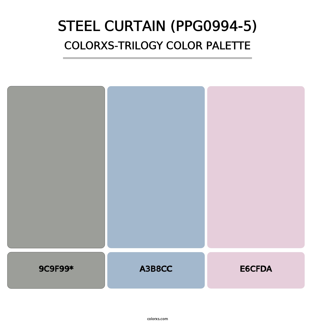 Steel Curtain (PPG0994-5) - Colorxs Trilogy Palette