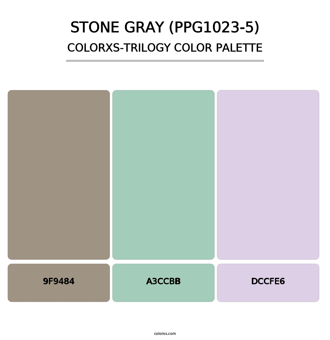 Stone Gray (PPG1023-5) - Colorxs Trilogy Palette