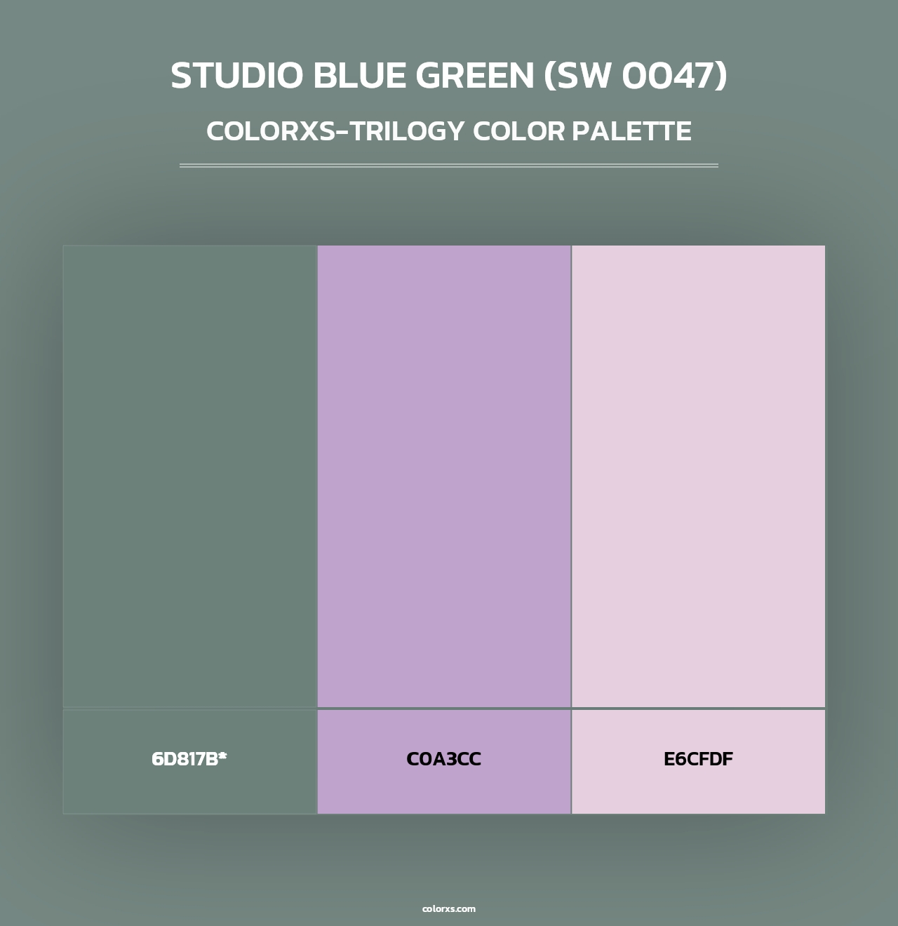 Studio Blue Green (SW 0047) - Colorxs Trilogy Palette