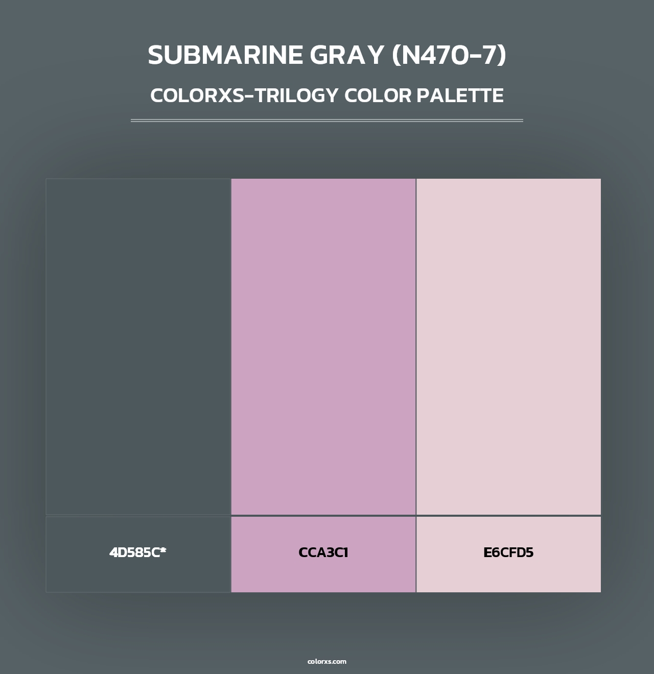 Submarine Gray (N470-7) - Colorxs Trilogy Palette