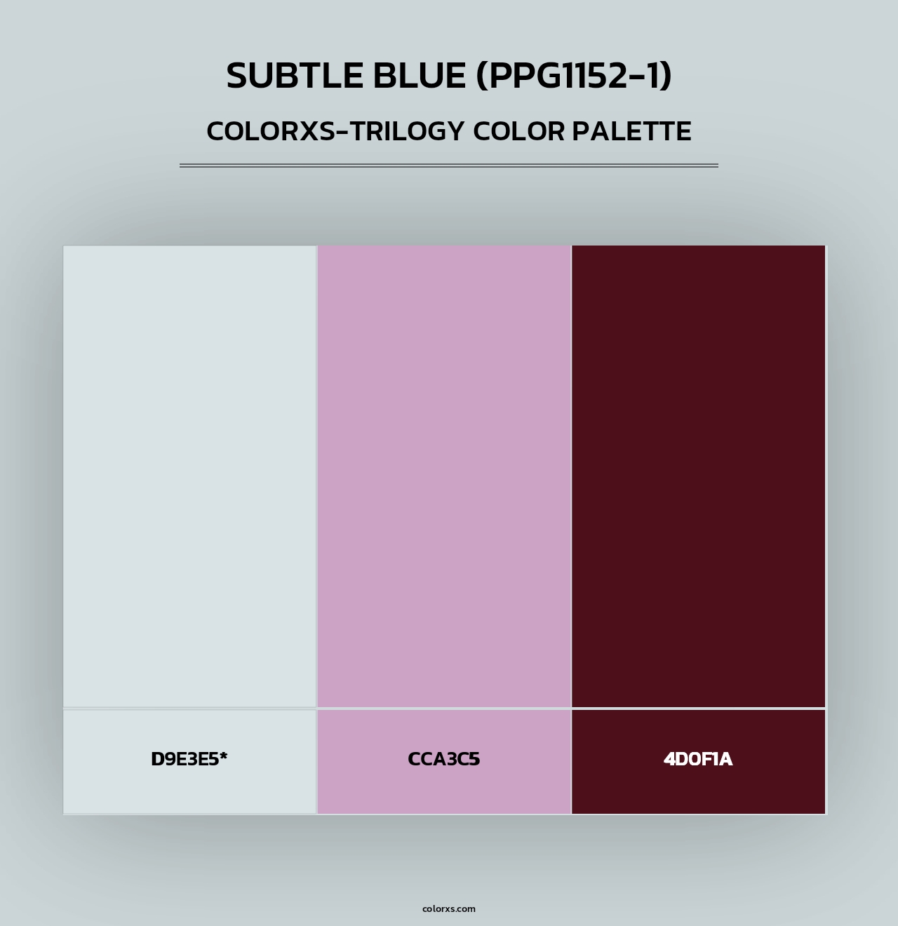 Subtle Blue (PPG1152-1) - Colorxs Trilogy Palette