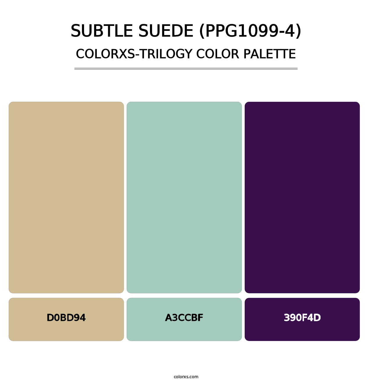 Subtle Suede (PPG1099-4) - Colorxs Trilogy Palette