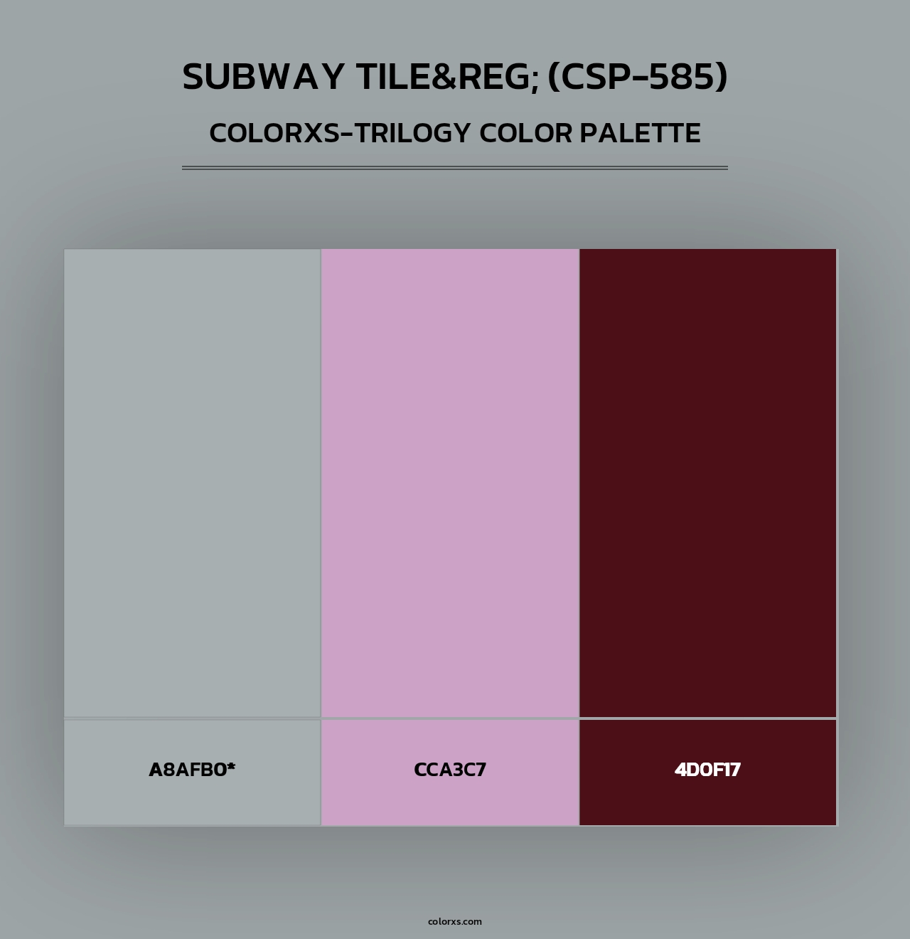 Subway Tile&reg; (CSP-585) - Colorxs Trilogy Palette