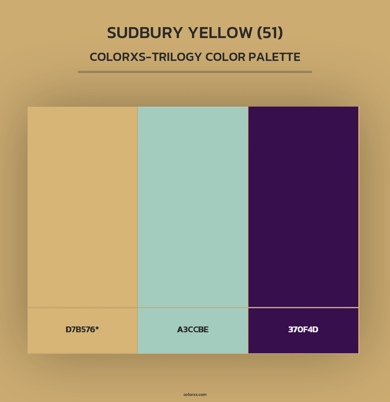 Sudbury Yellow (51) - Colorxs Trilogy Palette