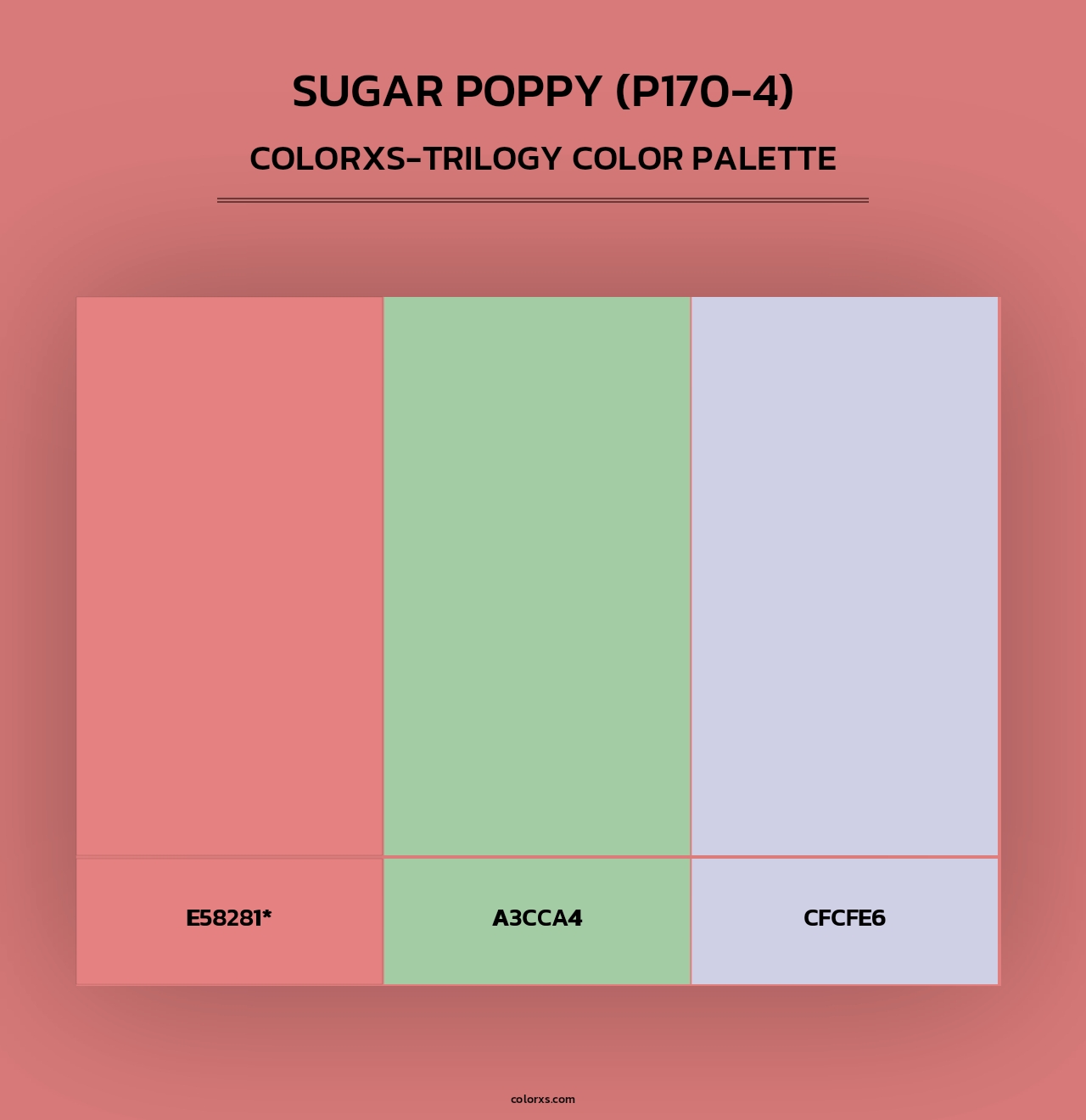 Sugar Poppy (P170-4) - Colorxs Trilogy Palette
