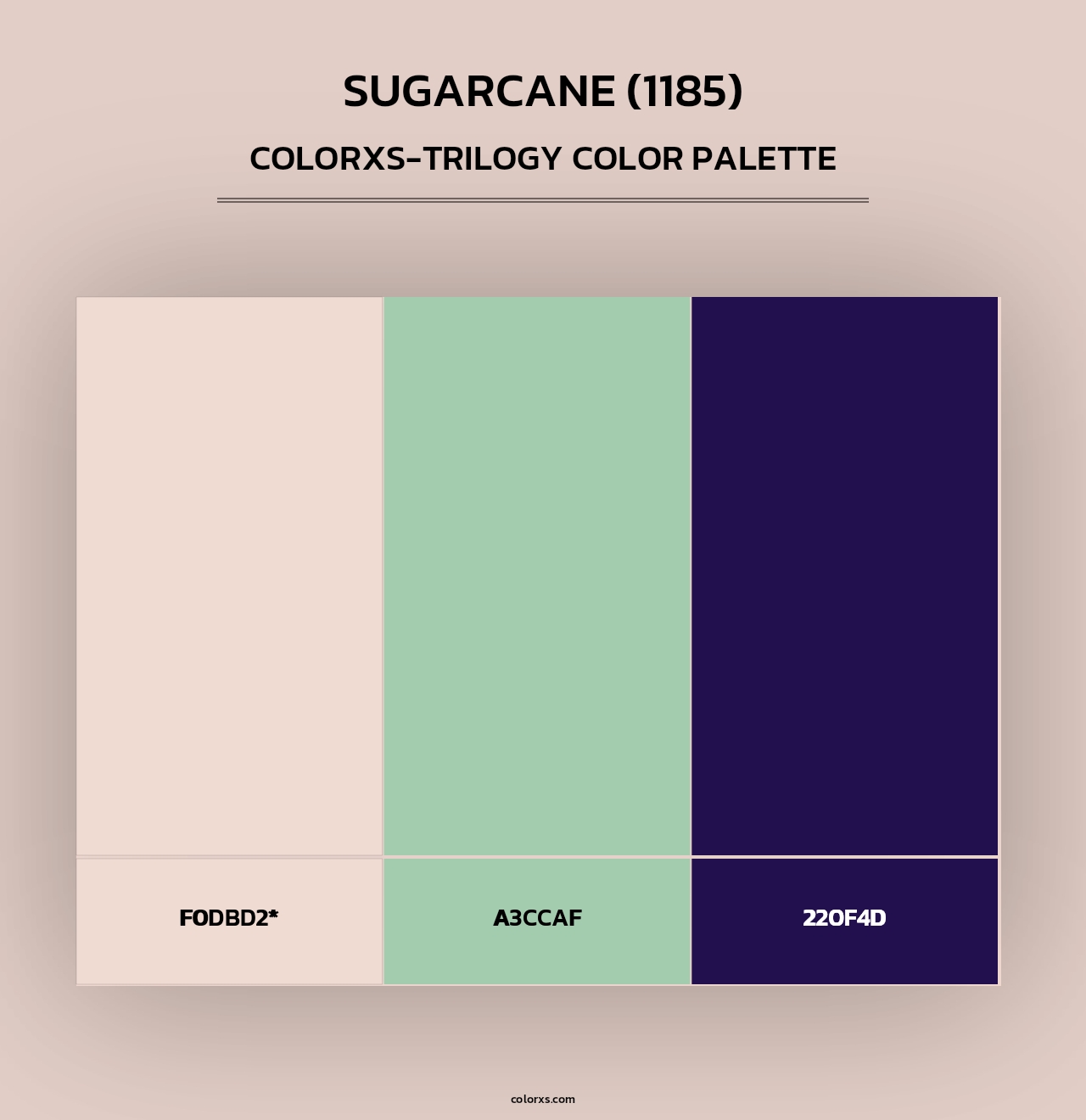 Sugarcane (1185) - Colorxs Trilogy Palette