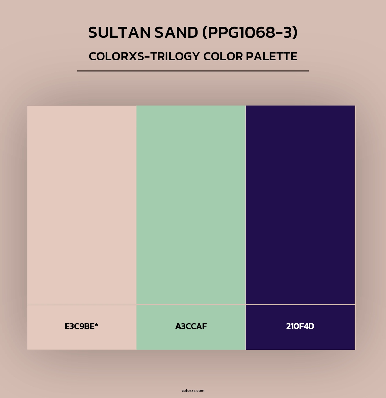 Sultan Sand (PPG1068-3) - Colorxs Trilogy Palette