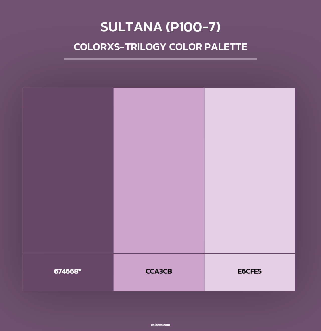 Sultana (P100-7) - Colorxs Trilogy Palette