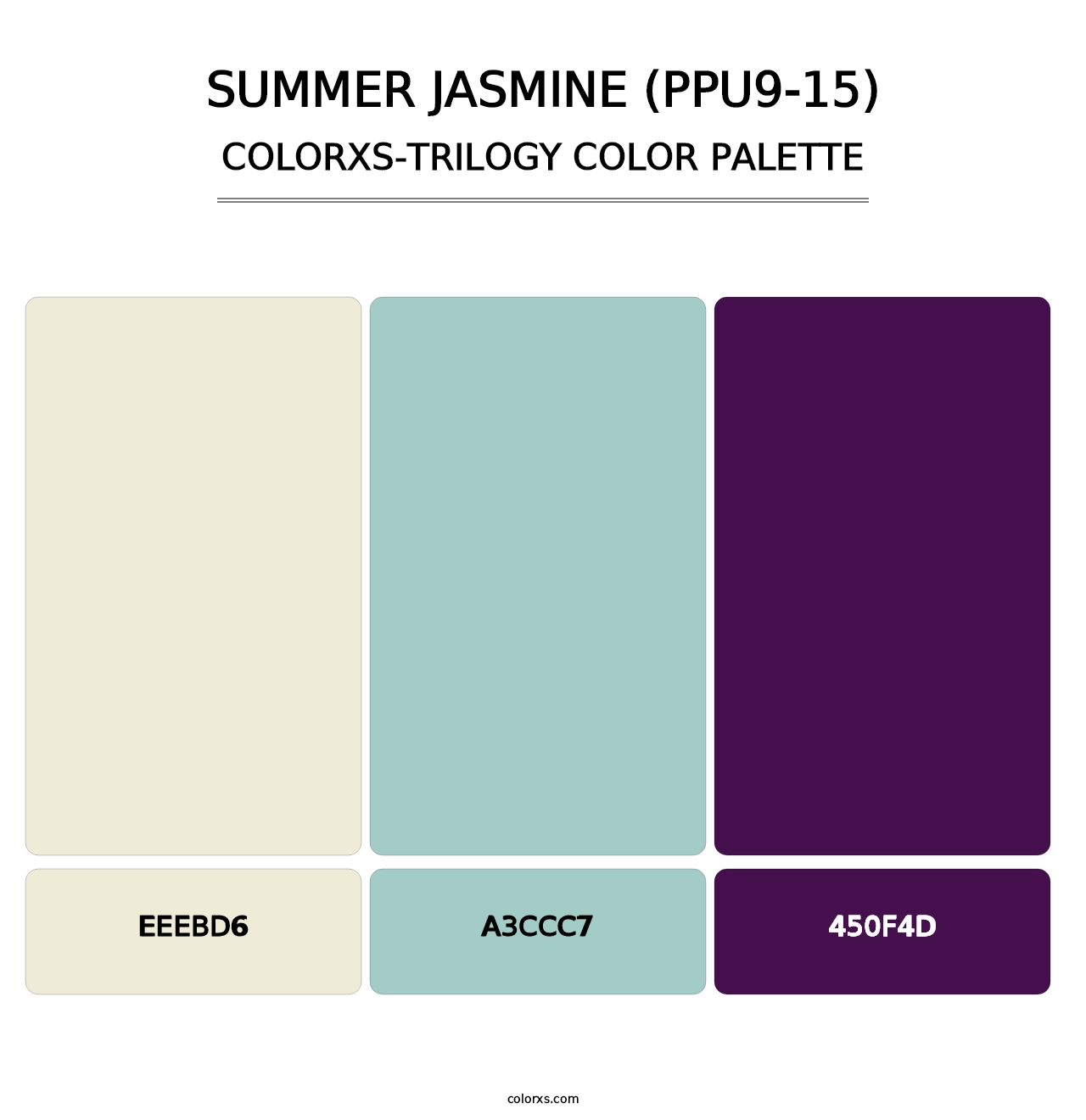 Summer Jasmine (PPU9-15) - Colorxs Trilogy Palette