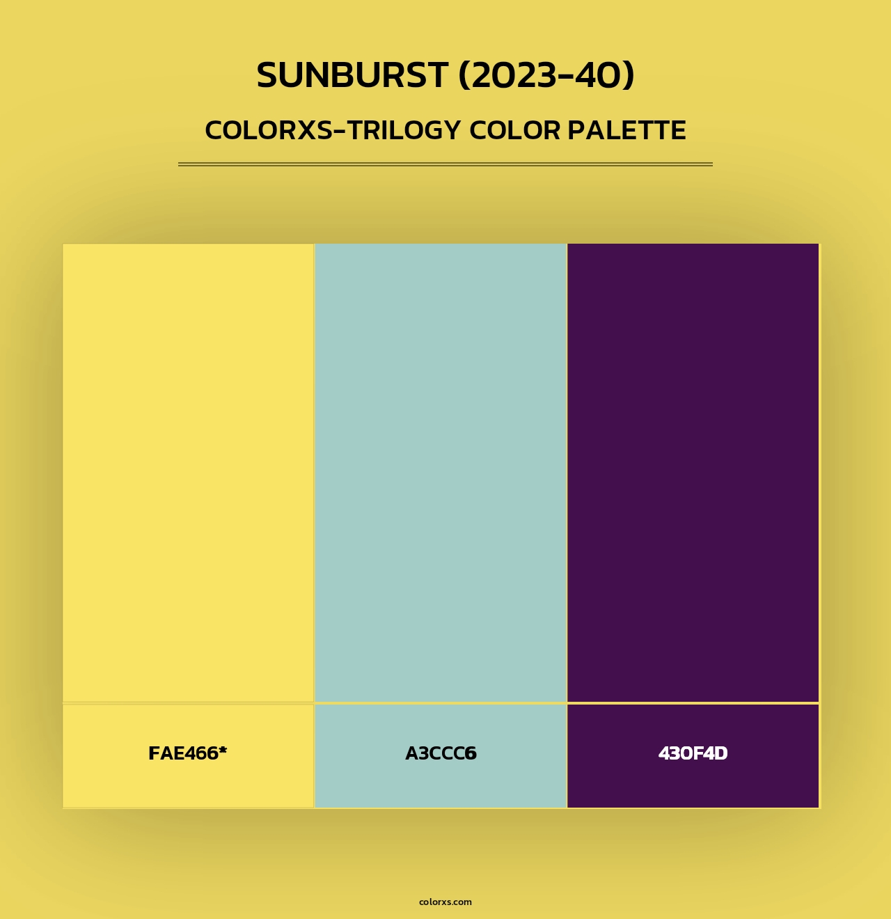 Sunburst (2023-40) - Colorxs Trilogy Palette