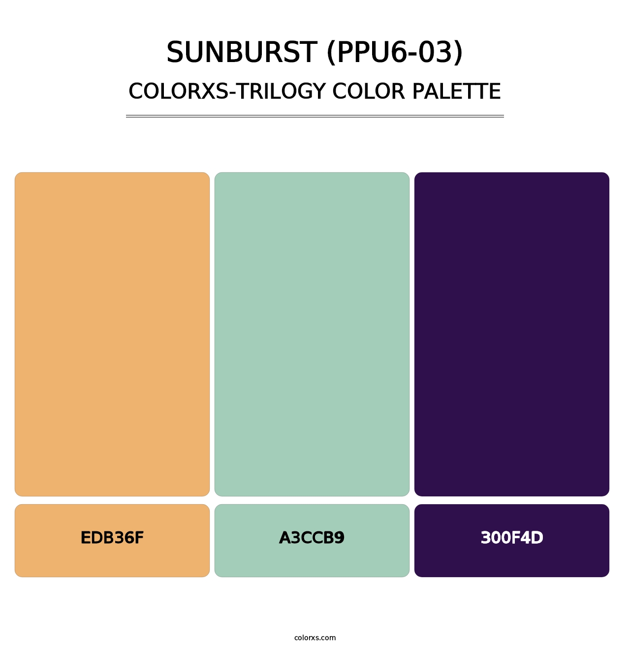 Sunburst (PPU6-03) - Colorxs Trilogy Palette