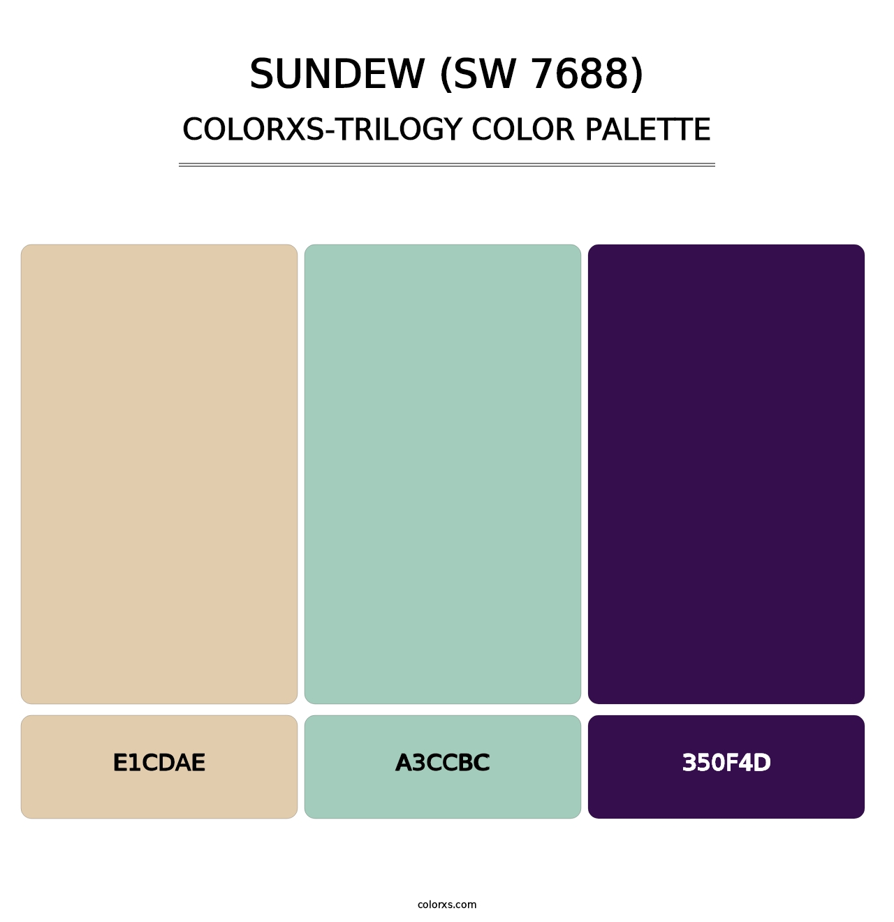 Sundew (SW 7688) - Colorxs Trilogy Palette