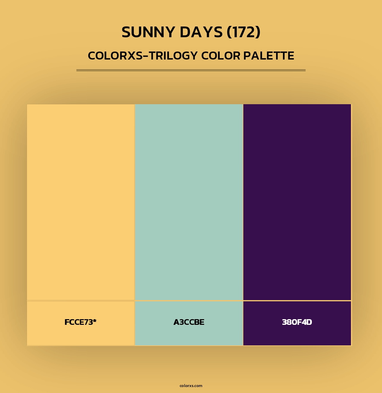 Sunny Days (172) - Colorxs Trilogy Palette