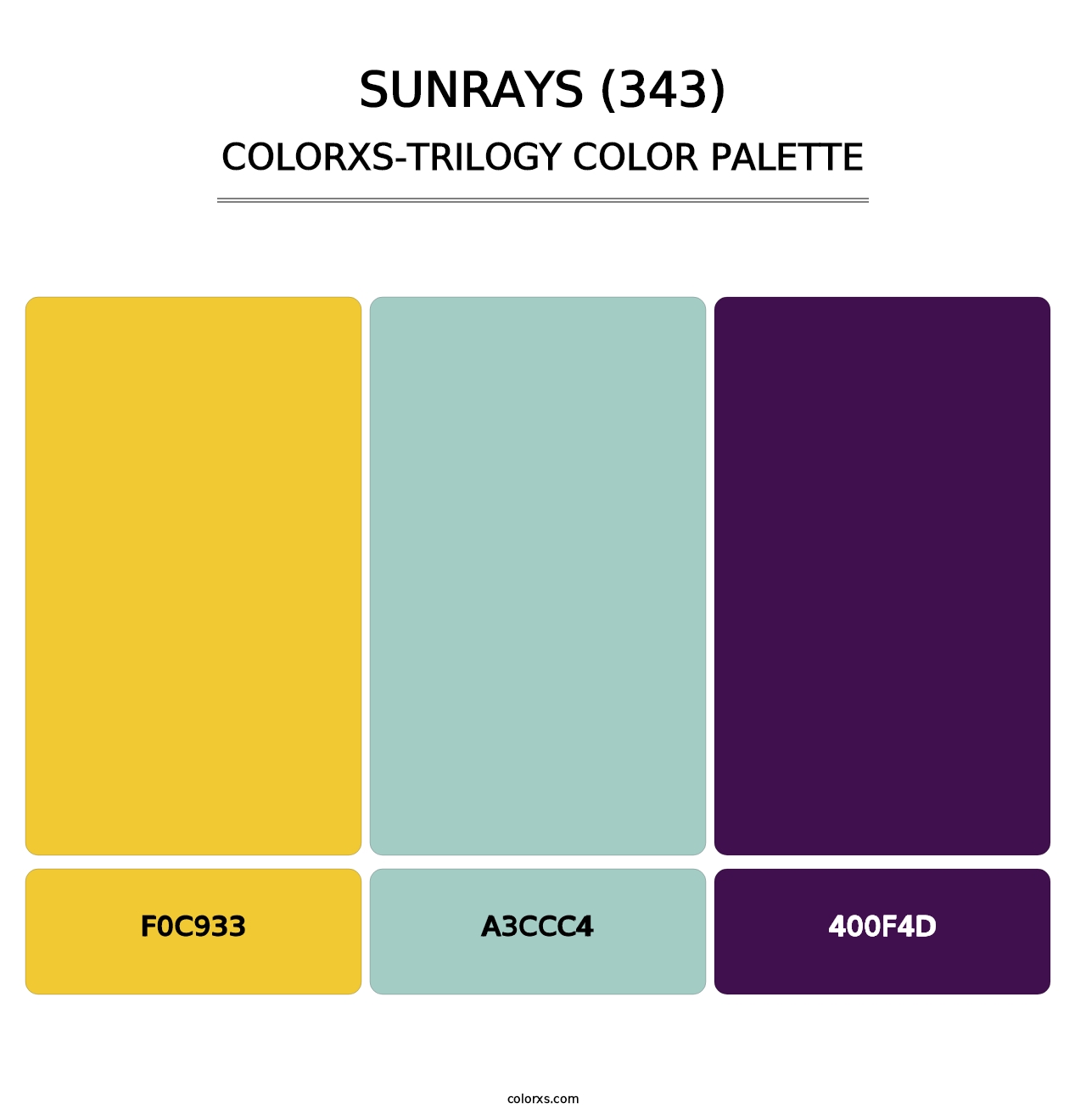 Sunrays (343) - Colorxs Trilogy Palette